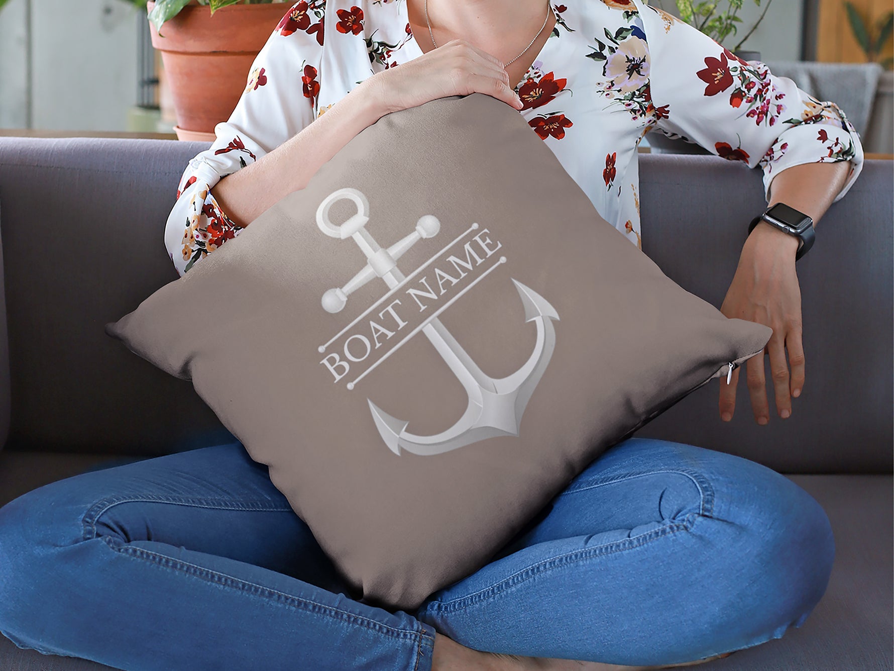 Custom Outdoor Boat Cushion, Boating Decor, Boat Gift, Nautical Pillow, Boat Accessories