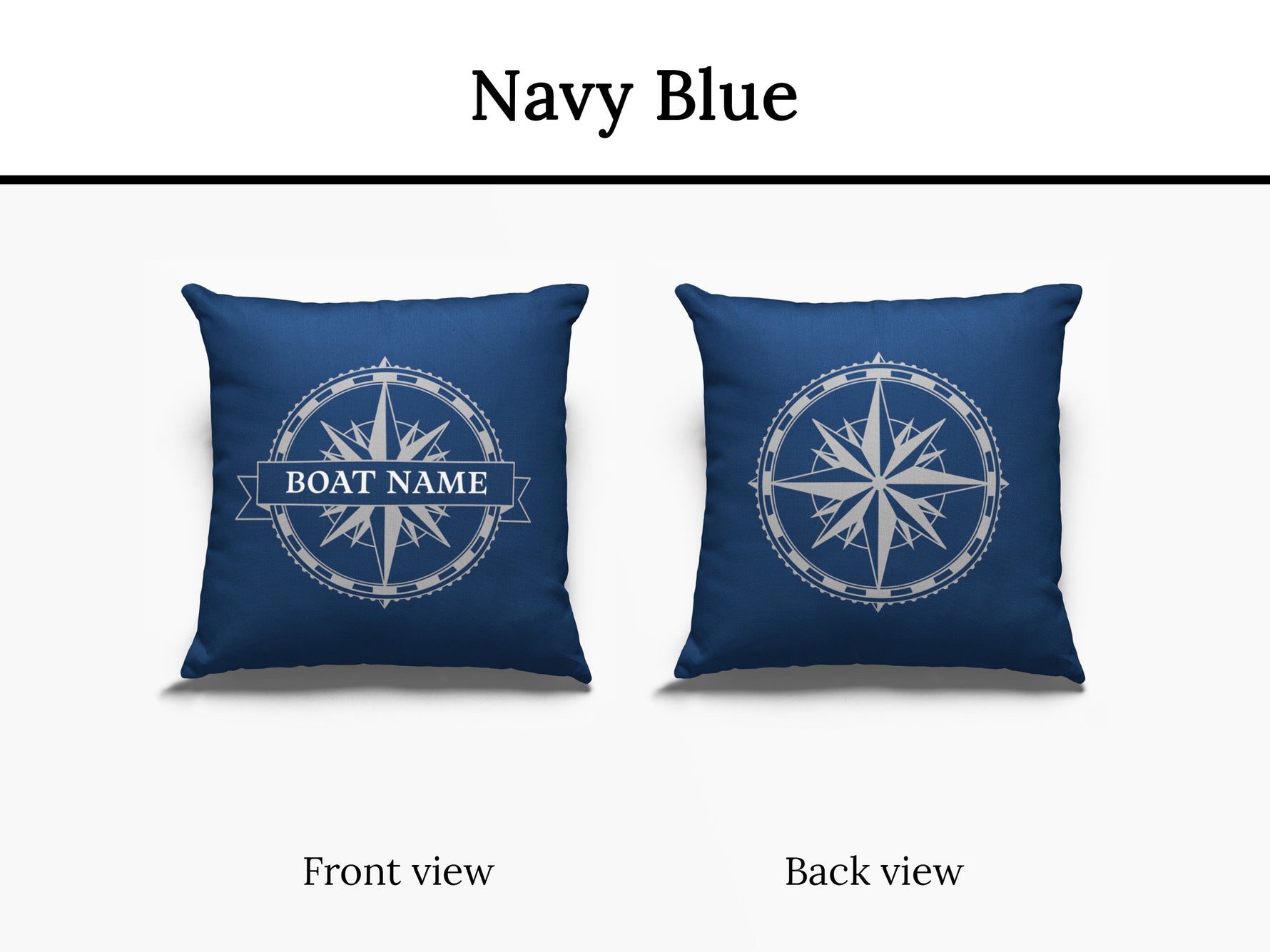 Boat Pillow, Nautical Cushion, Boat Gift, Compass Pillow, Coastal Pillow, Boating Decor