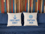 Boat Wedding Gift, Boat Couple Gift, Anchor Pillow, Valentines Cushion, Boat Bedding