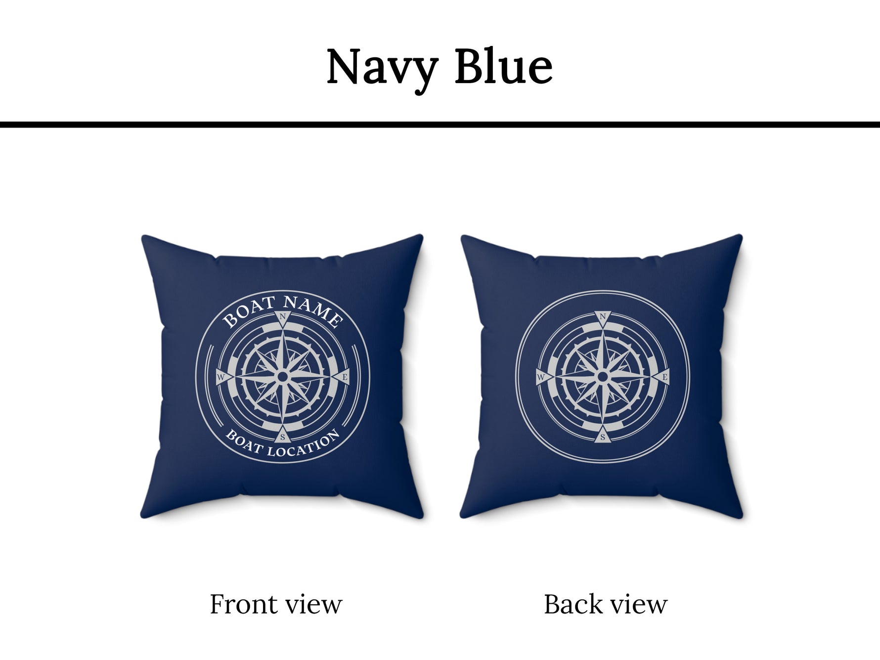 Custom Boat Pillow, Personalized Boat Name Pillow, Boating Gift, Nautical Decor