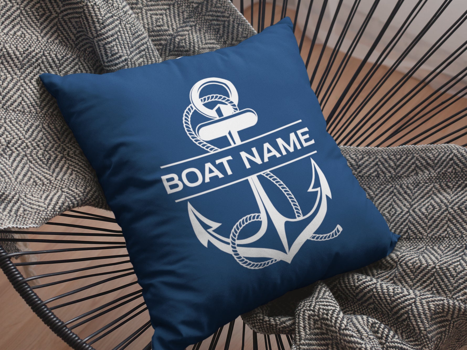 Custom Outdoor Boat Pillow, Boat Accessories, Boat Gift for Women, Sailing Gifts for New Boat Owners