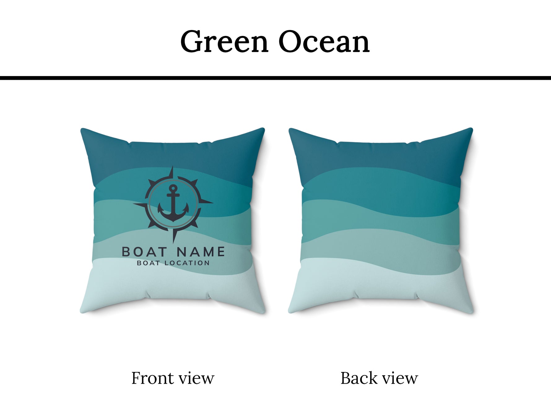 Custom Boat Name Pillow, Nautical Interior Lake House Pillow, Anchor Cushion, New Boat Gift for Yacht Owners