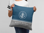 Outdoor Anchor Cushion, Boat Name Pillow, Yacht Outdoor Decor, Custom Family Boat Gifts