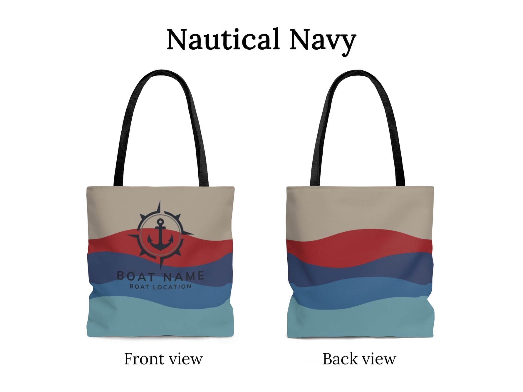 Anchor Tote Bag, Custom Boat Name Nautical Tote Bag, Boat Gift for Women