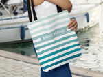 Boat Bag Personalized, Striped Tote Bag, Boat Gifts for Women, Custom Striped Bag, Large Beach Bag