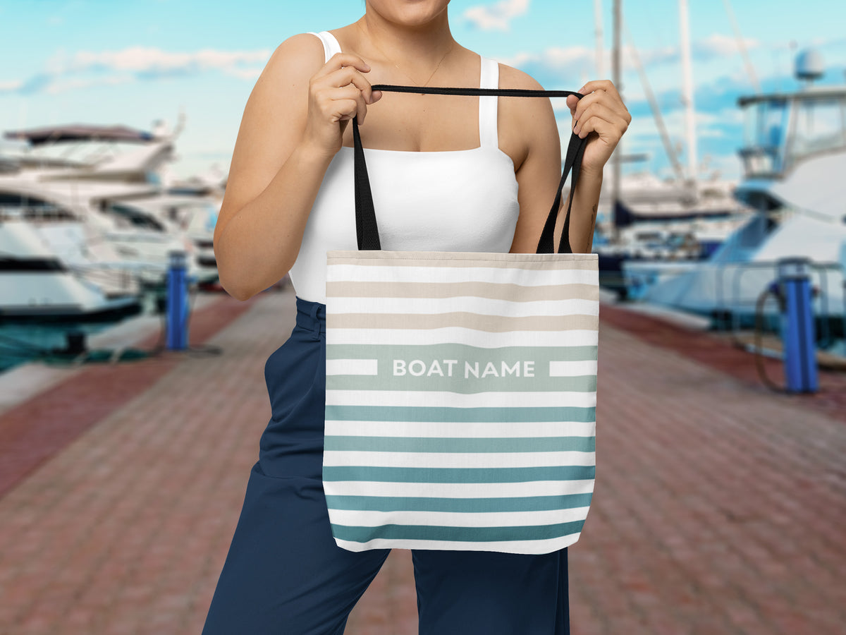 Boat Bag Personalized, Striped Tote Bag, Boat Gifts for Women, Custom Striped Bag, Large Beach Bag