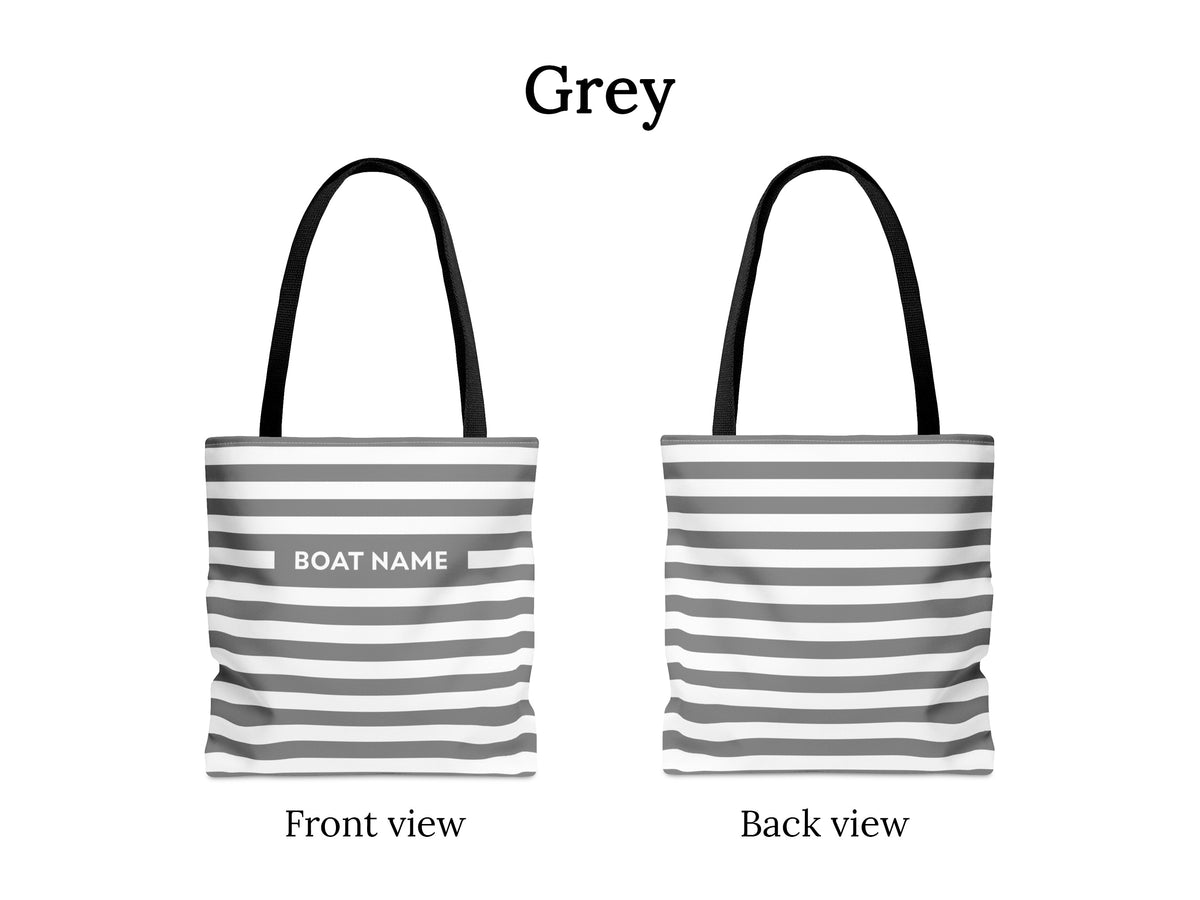 Custom Striped Bag, Boat Tote Bag, Boat Gifts for Women, Nautical Beach Bag, Personalized Tote