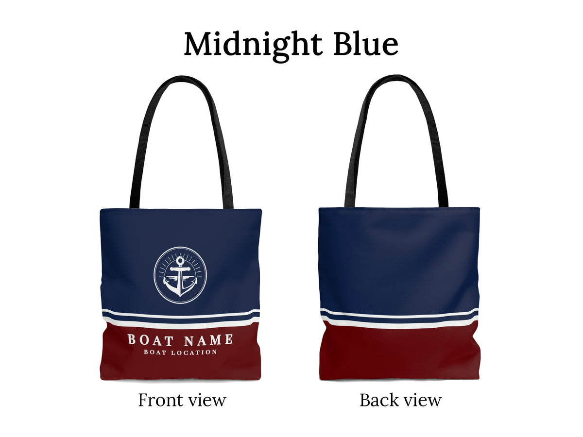 Custom Boat Tote, Boat Name Gift for Yacht Owners, Sailor Tote Bag