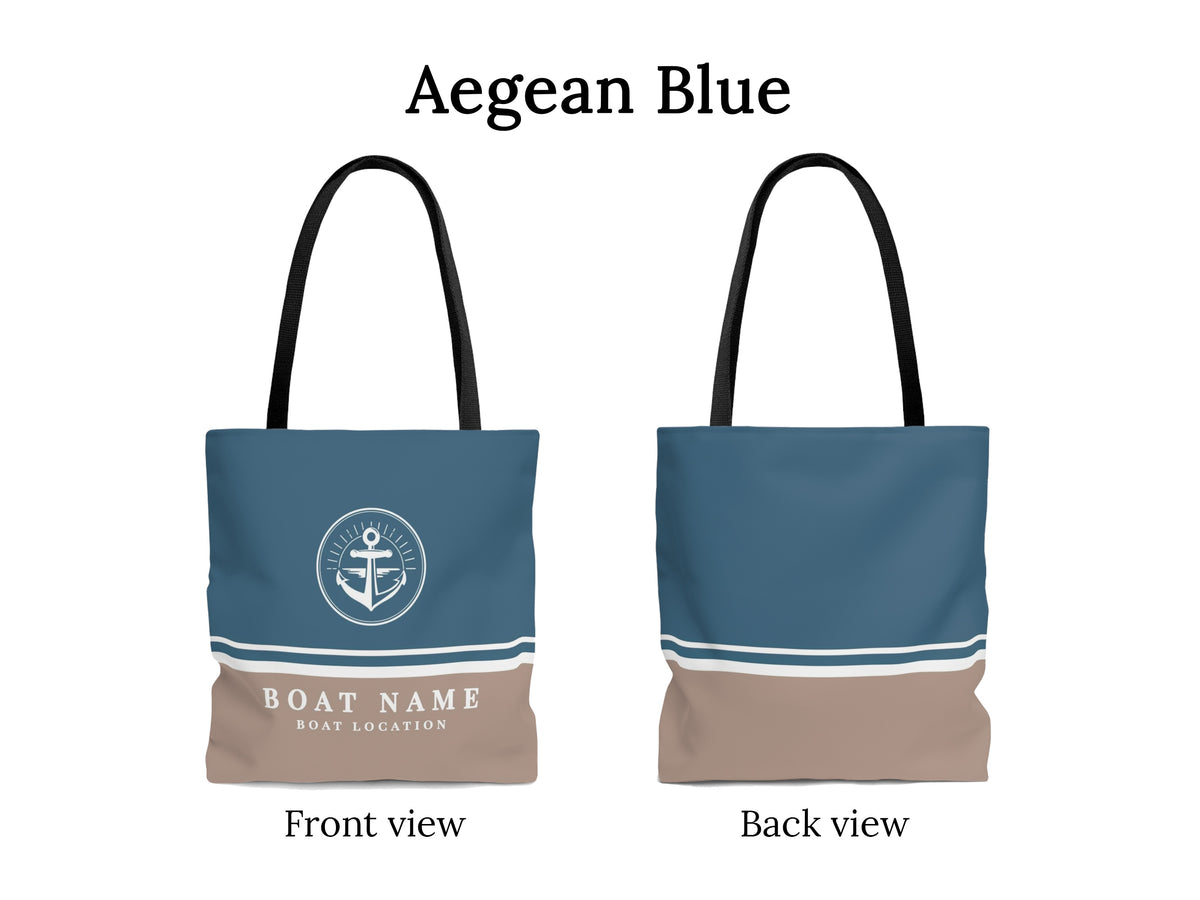 Custom Boat Tote, Boat Name Gift for Yacht Owners, Sailor Tote Bag