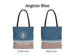 Custom Boat Tote, Boat Name Gift for Yacht Owners, Sailor Tote Bag