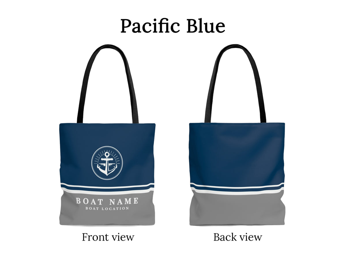 Custom Boat Tote, Boat Name Gift for Yacht Owners, Sailor Tote Bag