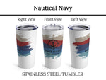 Custom Boat Tumbler, Captain Gift, Boat Gift for Mom, Nautical Insulated Mug