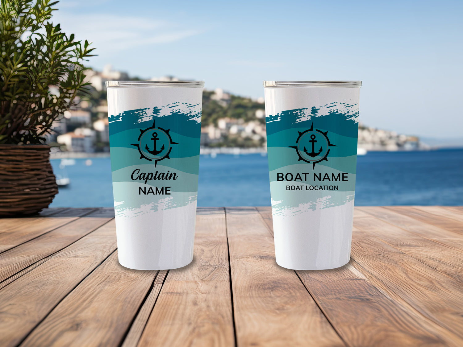 Custom Boat Tumbler, Captain Gift, Boat Gift for Mom, Nautical Insulated Mug