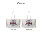 Boat Bag, Boat Gifts For Women, Compass Nautical Bag, Sailing Bag with Rope Handle