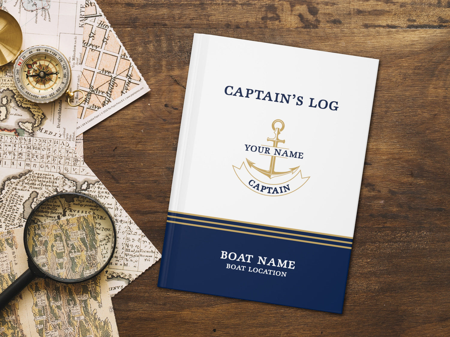 Boating Book, Boat Journal, Captains Log Book, Boat Accessories, Boat Gift for Men