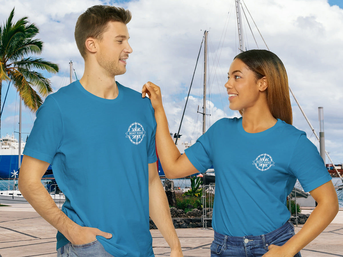 Custom Boat Shirt, Nautical Tshirt, Sailing T-Shirt, Boat Gift for Sailors, Matching Cruise Shirts